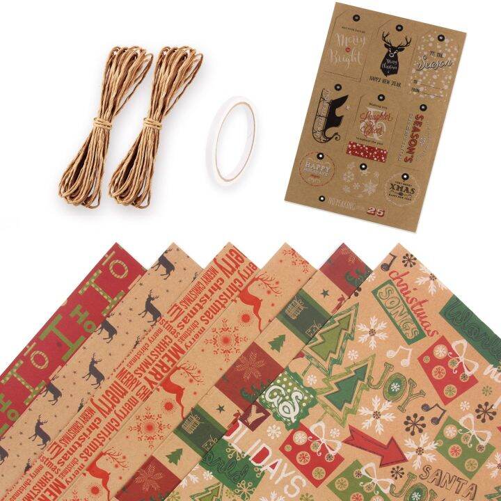 kraft-other-classic-gift-wrapping-santa-paper-single-sided-wrapping-christmas