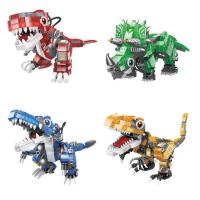 Light-up Dinosaur Assemble Toy Blocks World Building Bricks Kids Dino Tyrannosaurus Rex Triceratops Model Christmas Gift Kid amicable