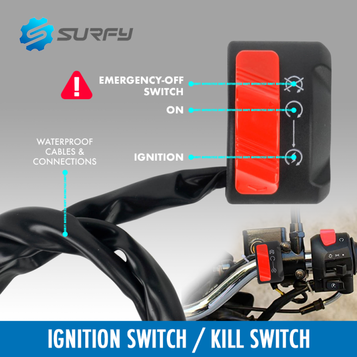 Domino Ignition Switch Kill Switch S52 On/Off Handlebar Right Side