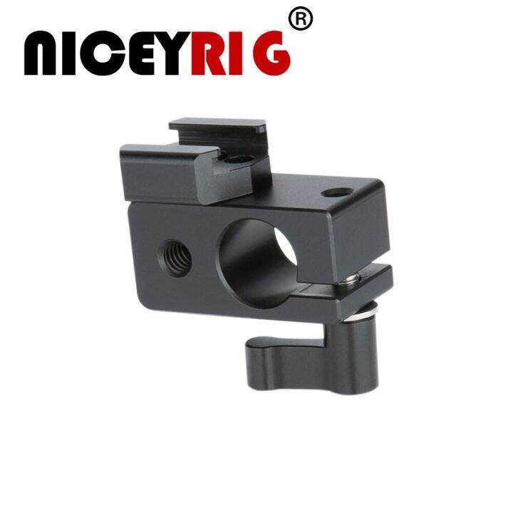 NICEYRIG Cold Shoe Rod Rig Mini Hot Shoe Mount For 15Mm Rod Clamp DSLR
