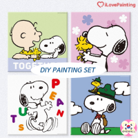 [ iLovePainting × Peanuts ] Snoopy DIY Painting set Oil Painting 20X20 Prenatal Healing Hobby from Korea Childrens Coloring Book Gift Home Decor Gift