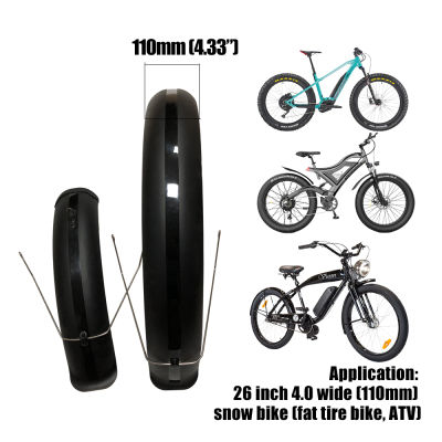 บังโคลนจักรยาน Nsbk53eemmt 24/26/20 "ยางล้อใหญ่ X4.0บังโคลนชุดกันชนแผ่นกันโคลนสำหรับ BMX พับได้หิมะจักรยานจักรยาน MTB อุปกรณ์จักรยาน