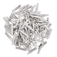 50/100pcs DIY Silver Color Metal Girls Hair Clip Crocodile Alligator Teeth Bows Barrette Duckbill Clips Flat Mouth Square Clip