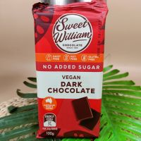 Sweet Wilian VEGAN DARK CHOCOLATE 100g Dark Chocolate – No Added Sugar