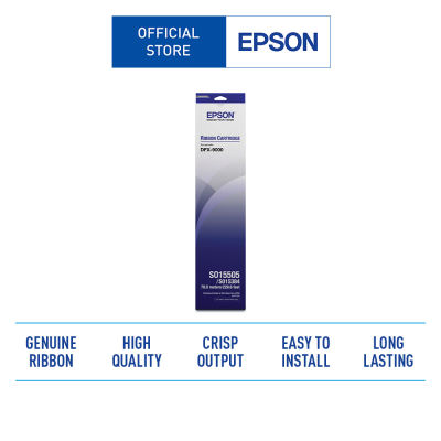 Epson S015505 Ribbon Cartridge Black ตลับผ้าหมึกดอท
