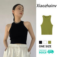 Xiaozhainv เสื้อกั๊กสตรีแขนกุดสไตล์เกาหลี,เสื้อสายเอี๊ยมแบบมีสายยืดสำหรับผู้หญิง