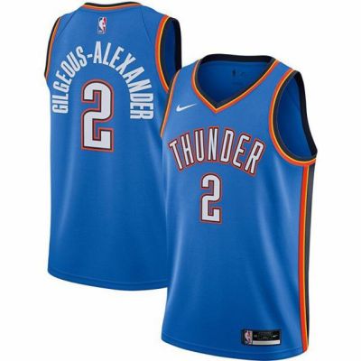 Hot pressed 2023 nba Oklahoma City Thunder No. เสื้อกีฬาบาสเก็ตบอล Alexander สีฟ้า 2 ชิ้น