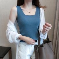 COD SDGYTRUYRT ✨Wholesale Running Volume✨Spring Summer Inner Wear Extra Large Size Ice Silk Camisole/Ladies Short Bottoming Shirt/One-Neck Sleeveless Top