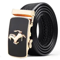 on the second floor of mens belt light body classic business automatic buckle golden horse promotions ㍿∋