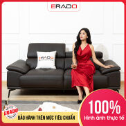 Ghế sofa đơn da bò thật màu đen sang trọng cho phòng khách hiện đại mã 76