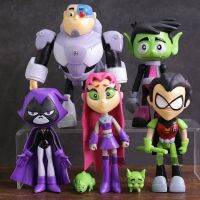 7ชิ้น/ชุดวัยรุ่นไททันส์ Go Robin Cyborg Beast Starfire Raven Silkie หุ่นของเล่น