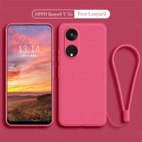 OPPO Reno8 T 5G / Reno 8 T 5G เลนส์เคสโทรศัพท์เคสกันกระแทกแข็งตรงขอบแบบนิ่มที่เป็นซิลิโคนเหลวฝาครอบด้านหลัง TPU