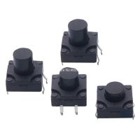 10PCS Waterproof Button Switch Pin 12*12*6/7/8/9/10/12mm Dust-proof Tact Switch DIP Plug-in 4P Button Electrical Circuitry  Parts