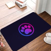 Animal Cute Paw Print Anti-Slip Doormat Kitchen Mat Paw Watercolor Colorful Balcony Carpet Entrance Door Rug Bedroom Decor