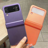 HOCE เคสซิลิโคนโทรศัพท์สีแท้หรูหราสำหรับ Samsung Galaxy Z Flip 4 5 Flip Flip4 3 Flip5พร้อมบานพับปกสดใสสีเคสกันกระแทกเต็มตัว