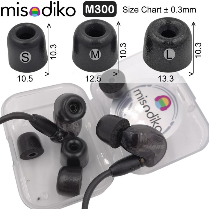 misodiko-ส่วนปลายของหูฟังโฟมจำรูป-m300เข้ากันได้กับ-shure-se215-se315-se535-se425-se846-westone-etymotic-er4xr-hf5-hf3