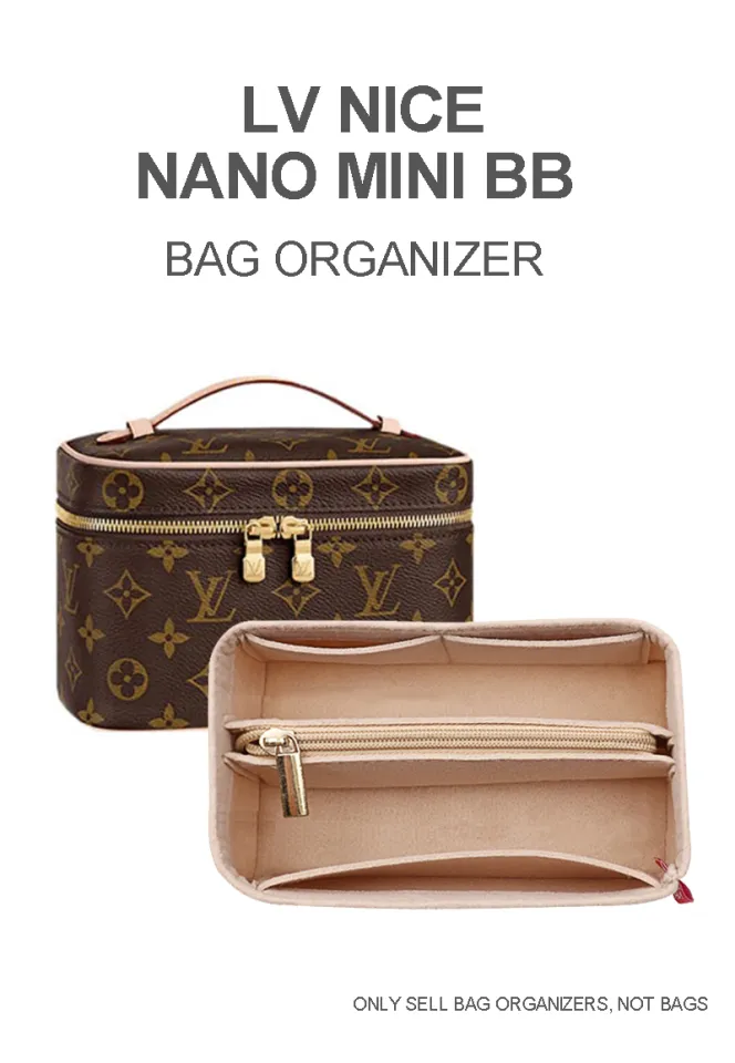 Suitable forLv Nice Nano Mini BB Bag Organizer, Liner Bag, Bag In