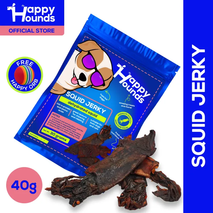 Happy Hounds Squid Jerky Pet Treat (40 grams Dehydrated Squid) HH11