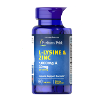 Puritans pride L-Lysine and Zinc / 60 Tablets