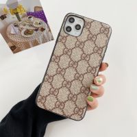 Luxury brand genuine leather phone case for iphone 14 14plus 14pro 14promax 13 13pro 13promax 12 12pro 12promax Cute and elegant leather new design old flower case iphone 11 11pro 11promax x xr xsmax 7 7+ 8plus flower phone case Classic Leather Phone Case