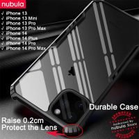 NUBULA เคส Apple iPhone 13 Pro Max IP 14 Pro Max Plus ฝาหลังแบบใสถุงลมนิรภัยมุม4เคสโทรศัพท์โปร่งใสการดูดซับแรงกระแทกสำหรับ iPhone 14 Pro Plus Max