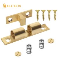 Furniture Door Latch Solid Brass Spring Ball Catch with Free Screws 1-1/2 and 2 Inch Options