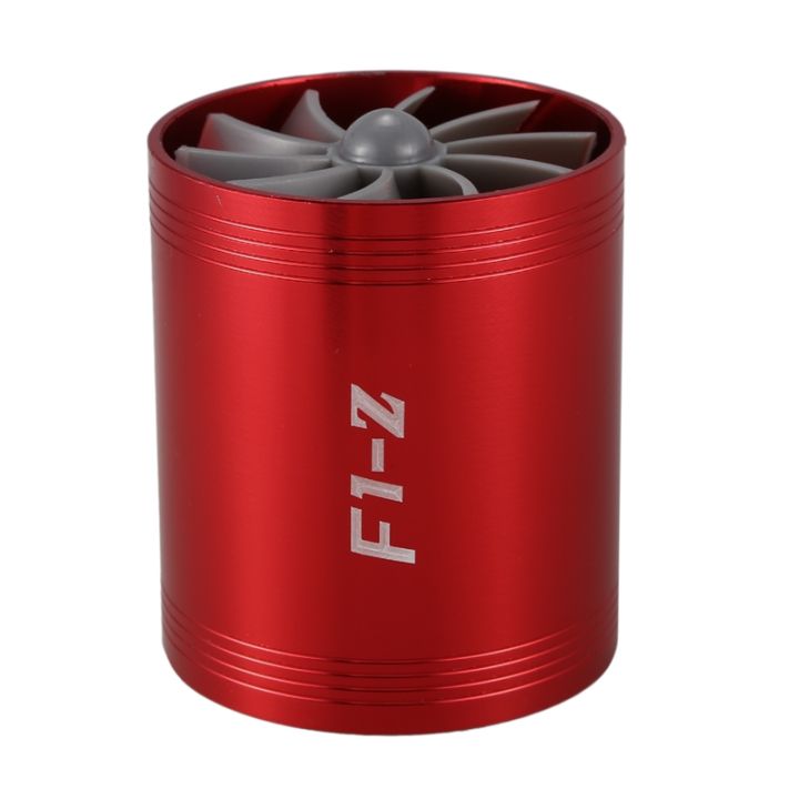 double-turbine-turbo-charger-air-intake-gas-fuel-saver-fan-for-car-red