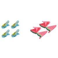 8 Pack Beach Towel Clips Plastic, Cute Slippers Sunbed Beach Pegs, Large Sized Laundry Pegs for Holiday, Beach, Pool