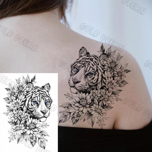 hot-dt-large-size-watercolor-temporary-tattoos-men-adults-tiger-fake-sticker-transfer-arm