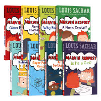 Trouble fine Marvin 8 full set of English original imported Marvin Redpost childrens humorous and funny story book, teenagers and students extracurricular reading materials, bridge Chapter Book holes, co-author Louis Sachar