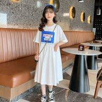 Fashion Summer 2023 Girls Dresses Kids Short Sleeve Casual Loose Dress Children Clothing Dress Teen Dresses 4 6 7 8 9 10 11 12 Years