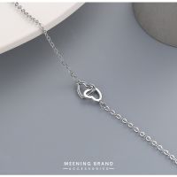 MeeningBrand ❥ สร้อยข้อมือเงิน COUPLE HEART [01-0089]