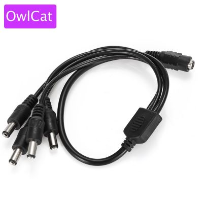 OwlCat DC 1หญิง4ch ชาย Power Splitter Cable กล้องวงจรปิดความปลอดภัยระบบเฝ้าระวังวิดีโอ IP AHD TVI CVI กล้อง Power