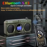 Parlantes Bluetooth F28 Vintage Wireless Speaker Portable Stereo Subwoofer Mini Elderly Plug-in Walkman Clock Alarm Clock Music