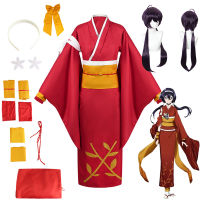 Izumi Kyouka คอสเพลย์อะนิเมะ Bungo Stray Dogs Kimono ชุดวิกผม Headwear Kyouka Izumi คอสเพลย์ Yukata ฮาโลวีนเครื่องแต่งกายสำหรับผู้หญิง