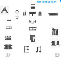 สำหรับโตโยต้า RAV4 2006-2013นุ่มคาร์บอนไฟเบอร์เกียร์เปลี่ยนหน้าต่างลิฟท์แผงควบคุมเต้าเสียบอากาศสูทรถอุปกรณ์ตกแต่งภายใน