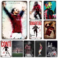 A.C. Milan Retro Poster Metal Tin Sign Sports Metal Poster Decorative Plate Metal Plaque Man Cave Home Metal Plate Wall Decor(Contact seller, free custom pattern)