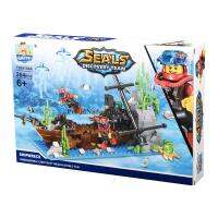 ProudNada Toys ของเล่นเด็กชุดตัวต่อเลโก้เรือปะดาน้ำ QIAOLETONG TS05102A SEALS DISCOVERY TEAM 264 PCS TS05102A