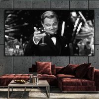 The Great Gatsby ภาพยนตร์โปสเตอร์ภาพวาดผ้าใบ Modern Wall Art พิมพ์ภาพ Cuadros สำหรับตกแต่งห้องนั่งเล่น-Leonardo DiCaprio