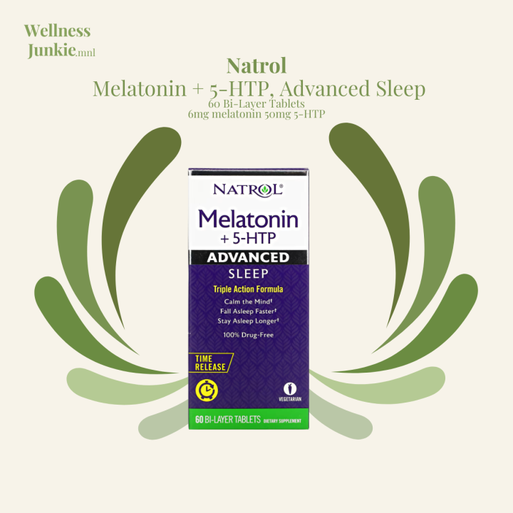 Natrol Melatonin + 5HTP Advanced Sleep 60 BiLayer Tablets Lazada PH