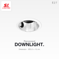 SL LIGHTING โคมไฟดาวน์ไลท์ SL-6-SW-606C แบบฝังฝ้า ฐานทรงกลม ตัวโคมสีขาว ขั้ว E27