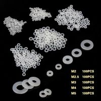 100PCS M2 M2.5 M3 M4 M5 M6 M8 M10 M12 M14 M16 M18 White Nylon Plastic Flat Washer Plane Spacer Insulation Seals Gasket Ring