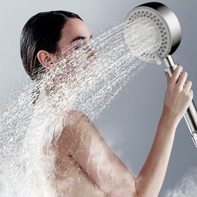 4 Modes Shower Head Fall Resistant Handheld Wall Mounted High Pressure Water Saving Rainfall Shower Bathroom Parts Showerheads
