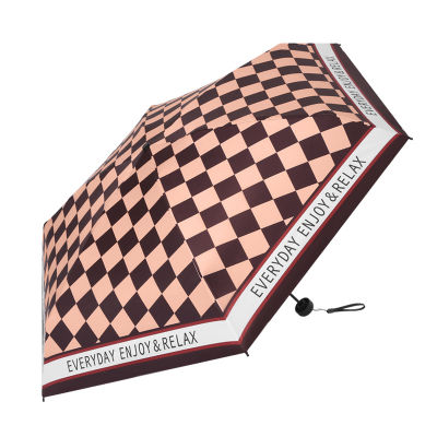 Fashion Sun Mini Umbrella for Women Plaid Style Fold Small Cute Umbrella for Girls Designer UV Umbrella Windproof Free Shipping