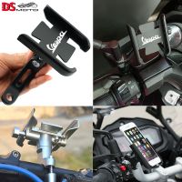 325วังฮีขายดี - / สำหรับ VESPA GTS GTV LX PX LT Sprint Primave 3VTE Fly รถจักรยานยนต์ CNC อุปกรณ์เสริม Handlebar ผู้ถือโทรศัพท์มือถือ GPS Stand Bracket