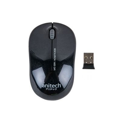 [มีประกัน] Anitech แอนิเทค Wireless mouse (เมาส์ไร้สาย) รุ่น W213-BK สี BLACK