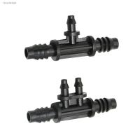 ✴♟✘ 3/8 to 1/4 Garden Hose Reducing Tee 2 Way Water Splitter 8/11 to 4/7 Tee Barb Connector lock Nut 8pcs