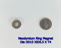 3 ชิ้น แม่เหล็กแรงสูงทรงโดนัท วงแหวน ขนาด Dia OD15 x ID5.5 x H4 N35 Neodymium Magnet แรงดูดสูง ชุบนิเกิล อุปกรณ์สำหรับงาน DIY ติดแน่น ติดทน มีเก็บปลายทาง