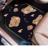 New Arrival Universal Short Plush Cartoon Bear Anti-dirty Anti-slip Car Interior Foot Car Pad