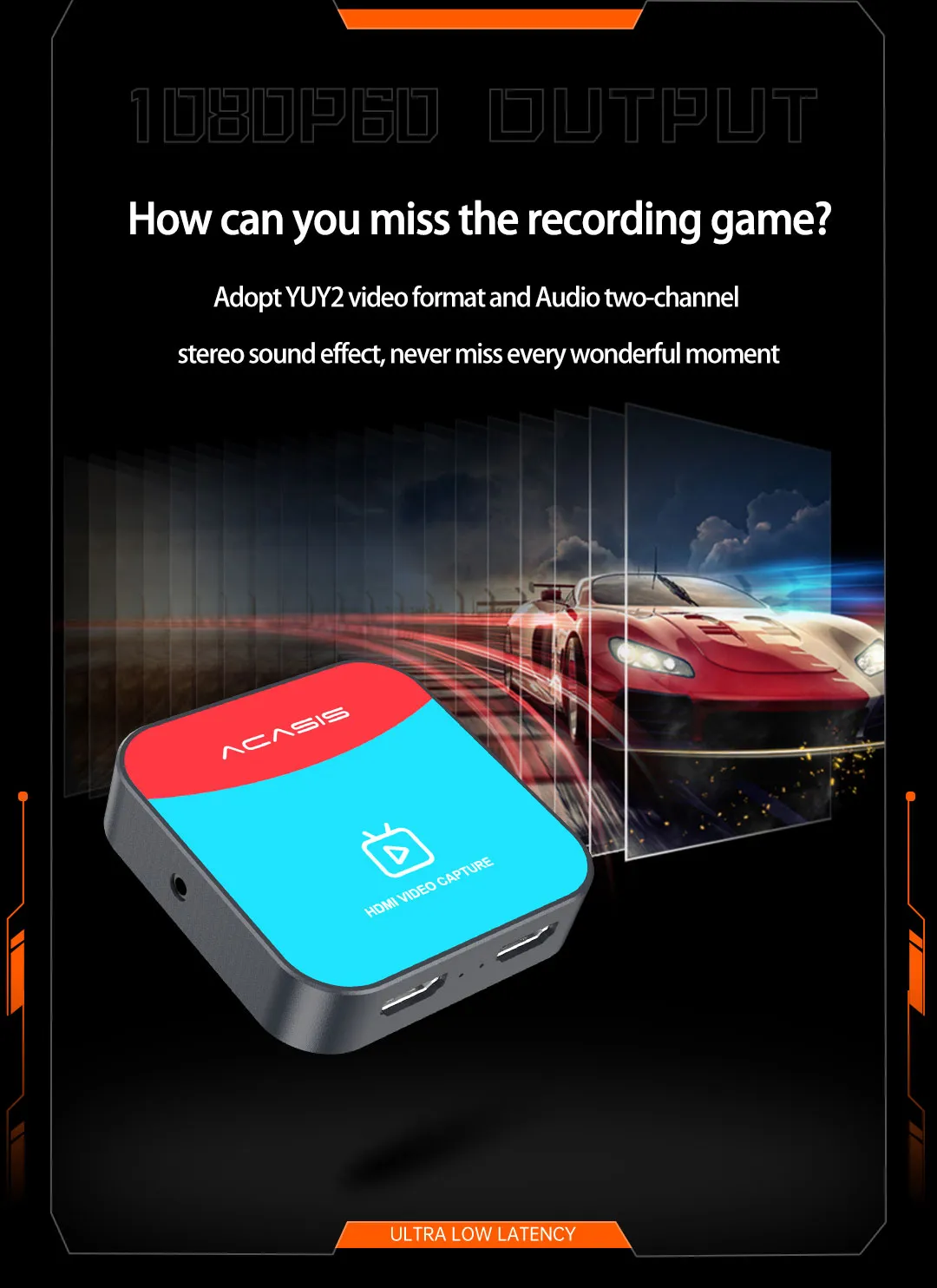 ACASIS Binaural HDMI to USB3.0 HD Video Capture Card HDMI 4K60 Input to  HDMI Output 1080P60HZ HD Game Record Box Compatible with Windows/Linux/OS  Systems,for PS4/3 Xbox one/360 Wii U Game DVD Camcorder